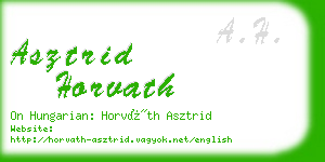 asztrid horvath business card